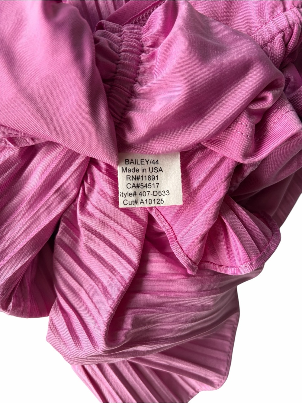 Bailey 44 Isla Mauve Pink Plisse Halter Keyhole Peplum Top XL NWT - Picture 7 of 10